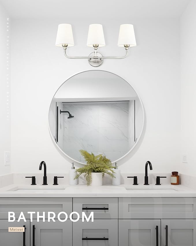 Bathroom Light Fixtures, Brushed Nickel Vanity Lights - Image 6