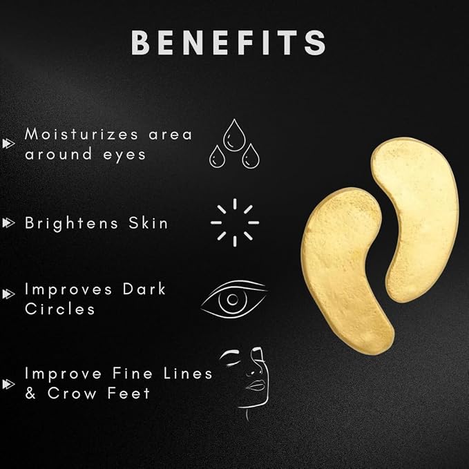 OMWAH Activated Charcoal Hydrogel Under Eye Patches, Snail Mucin Moisturizer & - Image 3