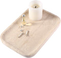 Marble Vanity Tray for Dresser Organizer, Travertine Bathroom Tray Countertop by Karibiber