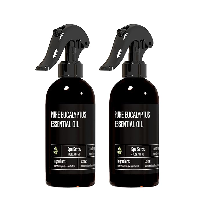 Spa Sense Pure Eucalyptus Oil Shower Mist and Steam Room Spray by Spa+Sense