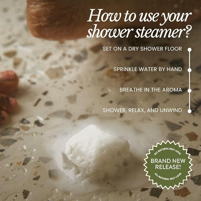 Bare Botanics Shower Steamers 6 XL Cubes w/ Tray - Image 3