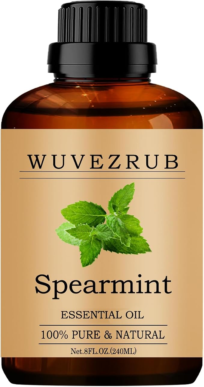 Spearmint Essential Oils, 240ML Pure and Natural Essential Oil by WUVEZRUB