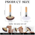 Thinp 4 Pcs Facial Fan Brush, Facial Brushes Esthetician Fan Brushes - Image 3