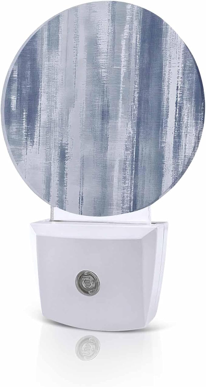 Night Lights Auto Sensor Blue Abstract Graffiti Night Light Art Painting Round by Home+L6