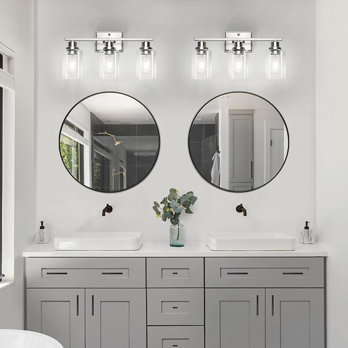 Unicozin 3 Light Bathroom Light Fixtures, Modern Vanity Lights Over Mirror - Image 8