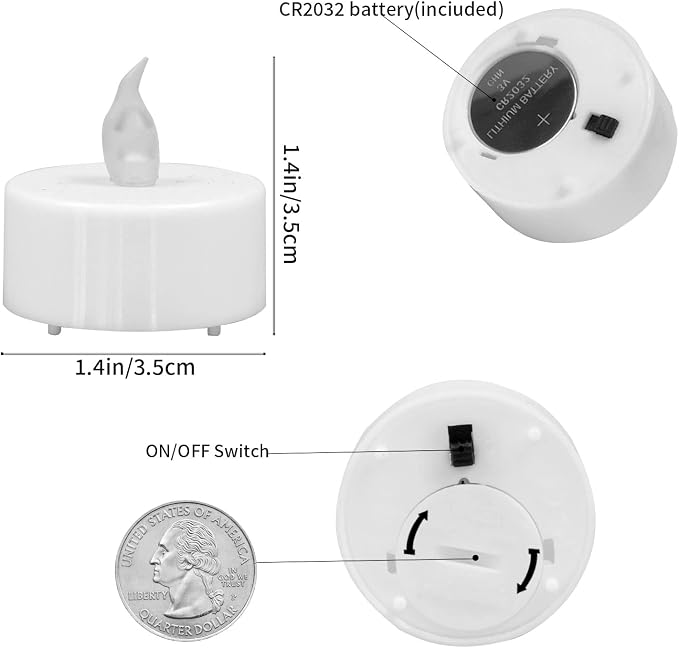 200Pack Battery Tea Lights Candles - Image 5