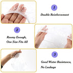 Super Big XXLarge Shower Cap 10 pcs Disposable Plastic Bath Cap Waterproof - Image 3