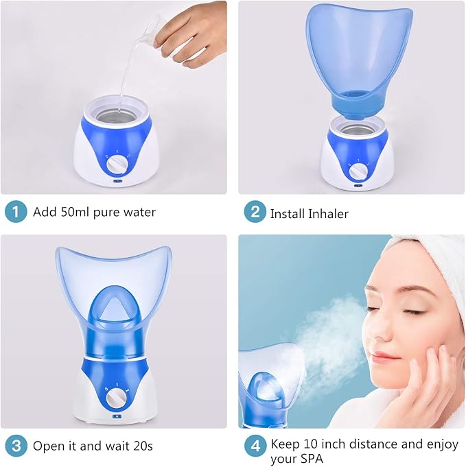 Face Steamer for Facial Deep Cleaning, Facial Steamer for Women, 2 Modes Nano - Image 7