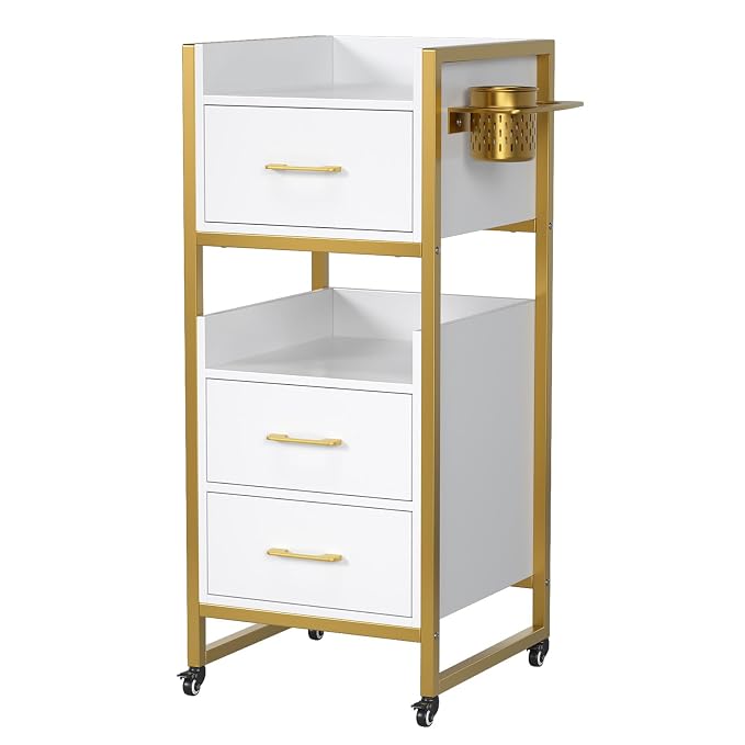 OmySalon Salon Trolley Cart, Hair Styling Station by OmySalon