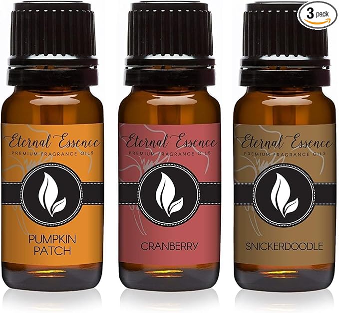 Trio - Pumpkin Patch, Cranberry & Snickerdoodle - Premium Fragrance Oil Trio - by EternalEssenceOils