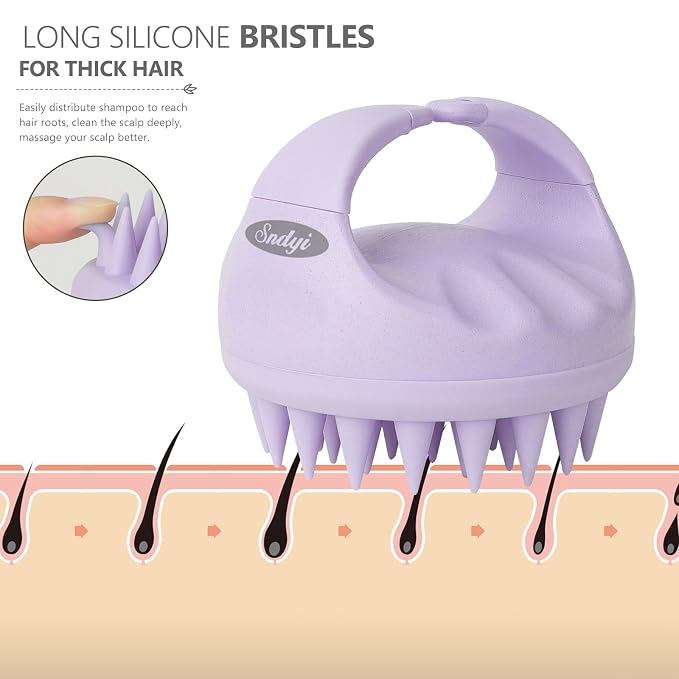 Sndyi Scalp Massager Shampoo Brush, Scalp Scrubber - Image 4