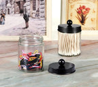 Amolliar 6Pc Apothecary Jars Bathroom Vanity Organizer- Rustic Farmhouse Decor - Image 7
