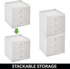mDesign Plastic 3 Drawer Organizer - Image 3