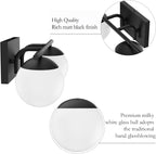 Ralbay Black Mid Century Modern 2-Light Bathroom Vanity Light Fixtures - Image 6