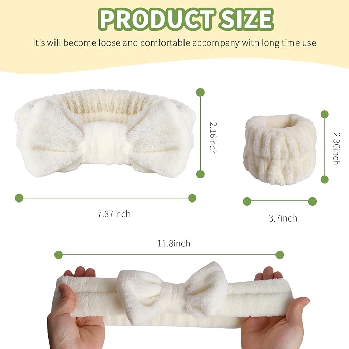 WSYUB Face Wash Headband, Spa Headband and Wristband Set, Headbands and - Image 2