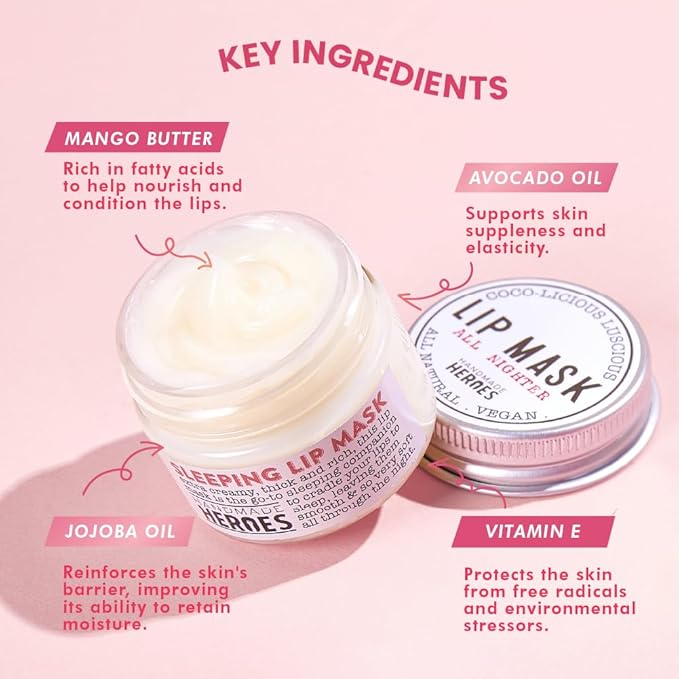 100% Natural Lip Butter Sleeping Lip Mask, Overnight Lip Moisturizer and - Image 4