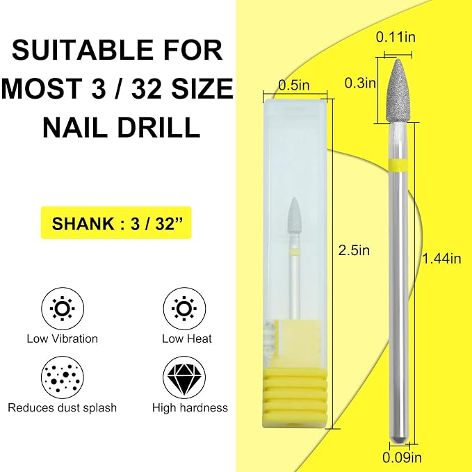 Nail Drill Bit Russian Manicure Drill Bits Nature Nail Buffer Bit - Image 2