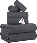 CASA COPENHAGEN Popcorn 6Pcs 100% Egyptian Cotton Large Designer Towels Gift by CASACOPENHAGEN