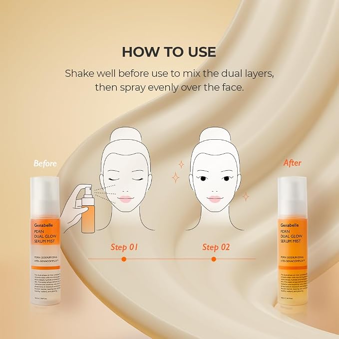 Genabelle PDRN Dual Glow Serum Mist – Hydrating Face Mist - Image 5