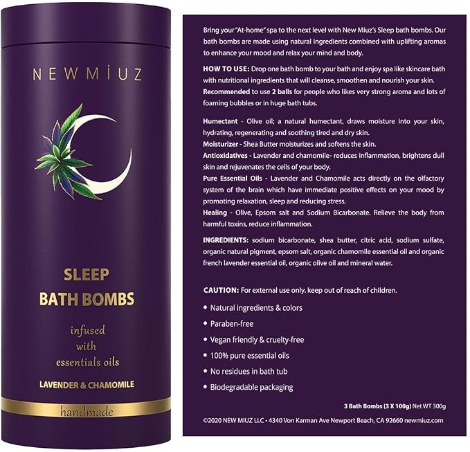Deep Sleep Bubble Bath Bombs Infused - Image 8