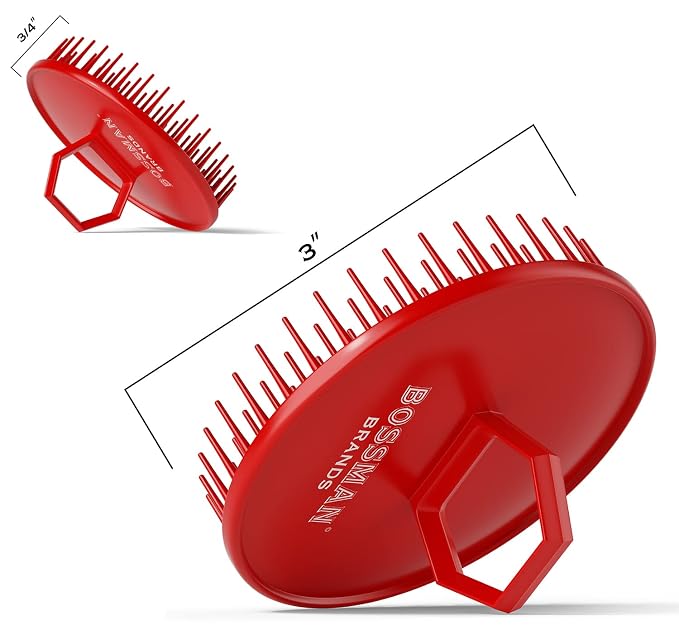 Bossman Scalp Massager & Shampoo Brush – Scalp Exfoliator Brush – Head Scrubber - Image 9