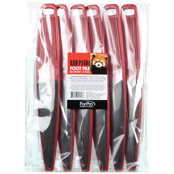 ForPro Professional Collection Red Panda Foot File, 60/100 Grit, Double-Sided - Image 6