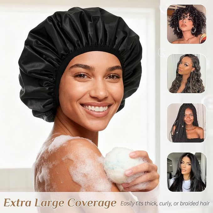 Extra Large Waterproof Shower Cap - Image 5