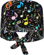 Adjustable Scrub Cap with Buttons & Sweatband, Working Hat with Elastic Tie Back - Image 9