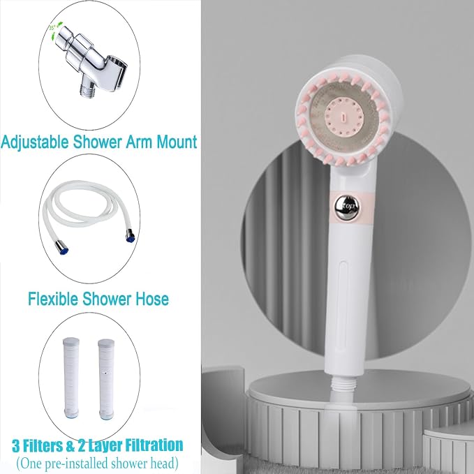 Shower Head with Handheld, Shower Heads High Pressure, High Flow Even with Low - Image 8