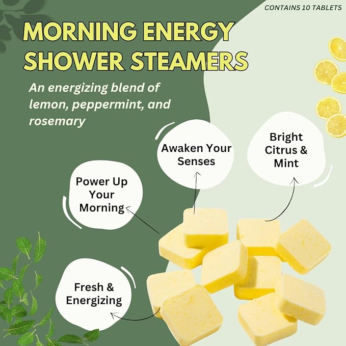 Morning Energy Shower Steamers Aromatherapy 10 Pack - Image 2