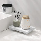zoocatia Small Wood Tray Pedestal Stand Farmhouse Bathroom Decor Decorative - Image 2