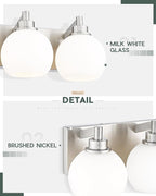 Bathroom Light Fixtures, 4 Light Brushed Nickel Vanity Light, 26 Inch Modern - Image 4