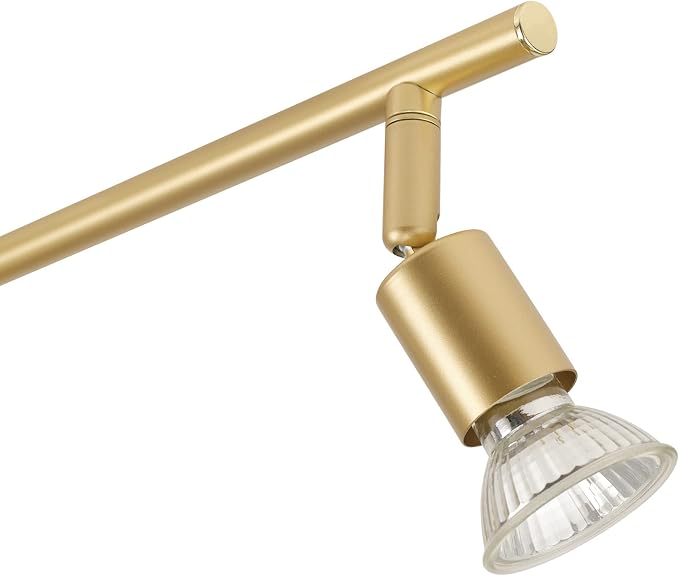 Globe Electric 57505 Payton 6-Light Foldable Track Lighting, Painted Brass - Image 4