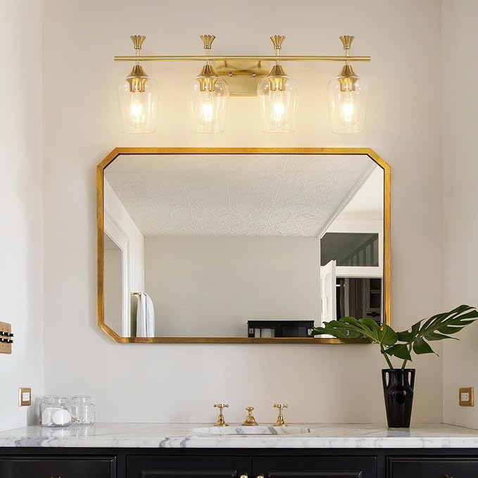 Bathroom Light Fixtures, Brushed Gold Vanity Lights - Image 2