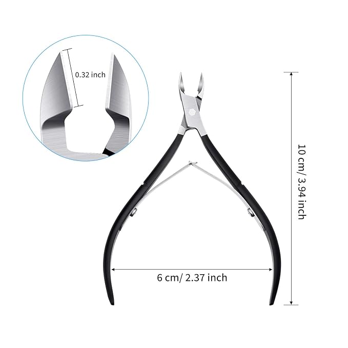 Mudder 3 Pack Black Cuticle Trimmer Nippers Cutter Tool Stainless Steel Nail - Image 3