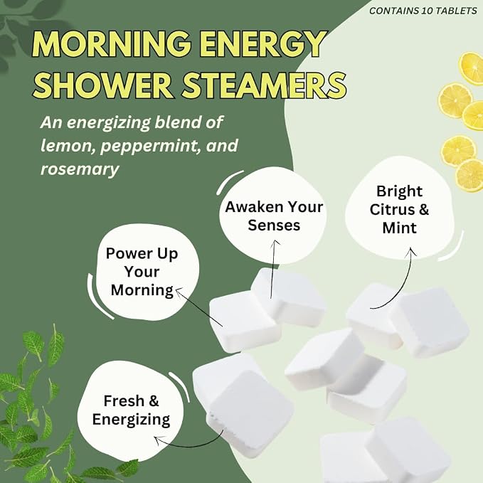 Morning Energy Shower Steamers Aromatherapy 10 Pack - Image 2