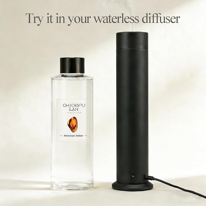 Chloefu LAN Morrocan Amber Scented Oil Diffuser Refill 6.76 fl oz Natural - Image 2