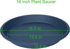 4 Pack of 16 inch Plant Saucer, Large Plant Tray, Heavy Sturdy Plant Drainage - Image 2