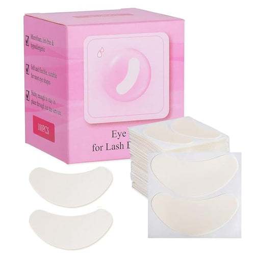 100 PCS Foam Eye Pads for Lash Extensions, 2.76" Under Eye Pads for Eyelash by Miuffue