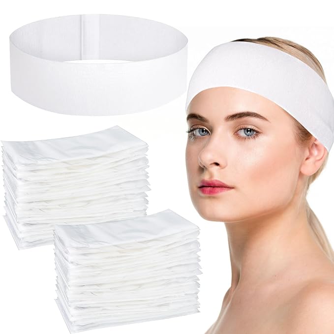 obeoby 100 Pcs Disposable Spa Headband by obeobyhairaccessories
