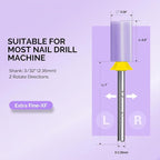 MelodySusie Ceramic Nail Drill Bits, 3/32'' Chamfer Flat Top Large Barrel Bits - Image 4