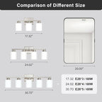 FonmYim Brushed Nickel Bathroom Light Fixtures, 3-Light Modern Vanity Light - Image 5