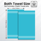 Infinitee Xclusives 100% Cotton Luxury Bath Towels Set of 2 - Image 3