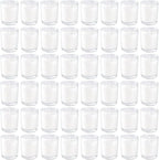 YOROXRG 48 Pack White Unscented Clear Glass Filled Votive Candles. Hand Poured - Image 9