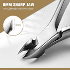 FERYES Cuticle Clipper with Pusher, 2 in 1 Professional Cuticle Trimmer - Image 2