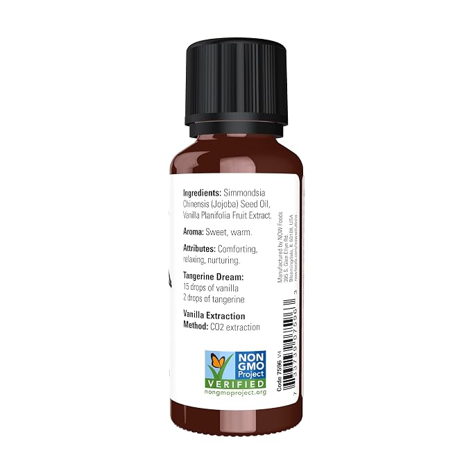 NOW Foods Essential Oils, Vanilla Oil, Blend of Pure Vanilla Bean Extract in - Image 2