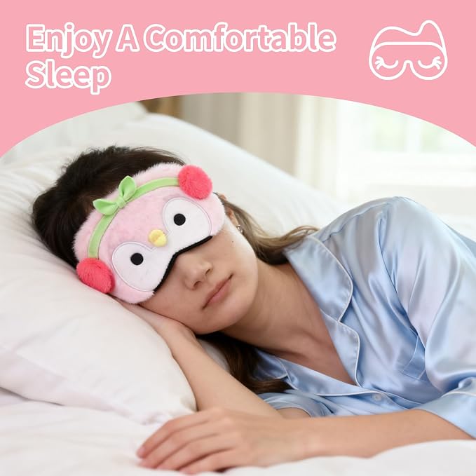 PERFECTSIGHT Sleep Eye Masks, Cute Sleep Eye Cover Lightweight Adjustable - Image 3