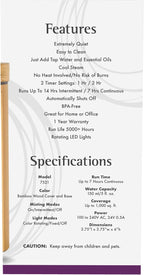 NOW Essential Oils, Ultrasonic Real Bamboo Aromatherapy Oil Diffuser, Extremely - Image 2