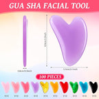 100 Pcs Gua Sha Facial Tools Bulk Resin Gua Sha Massage Tool Heart Shaped - Image 2