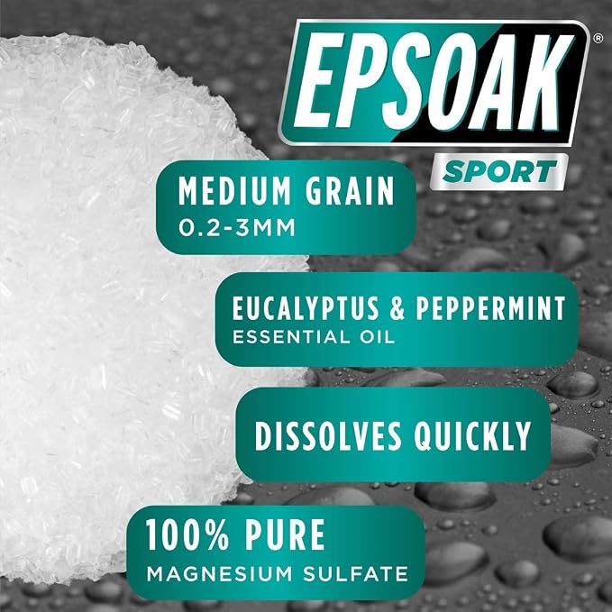 Epsoak Sport Epsom Salt 5 lb. Magnesium Sulfate USP. Resealable Epsom Salt Bag - Image 2